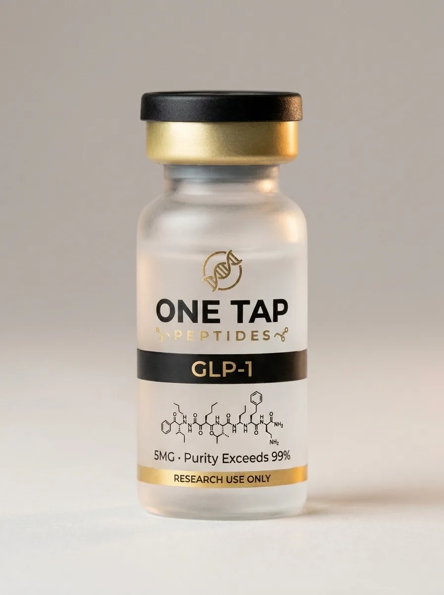 GLP-1 (Research Grade) research peptide vial — One Tap Peptides