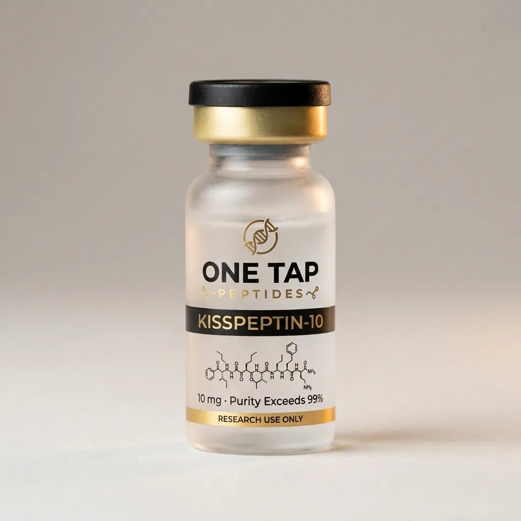 Kisspeptin-10 research peptide vial — One Tap Peptides