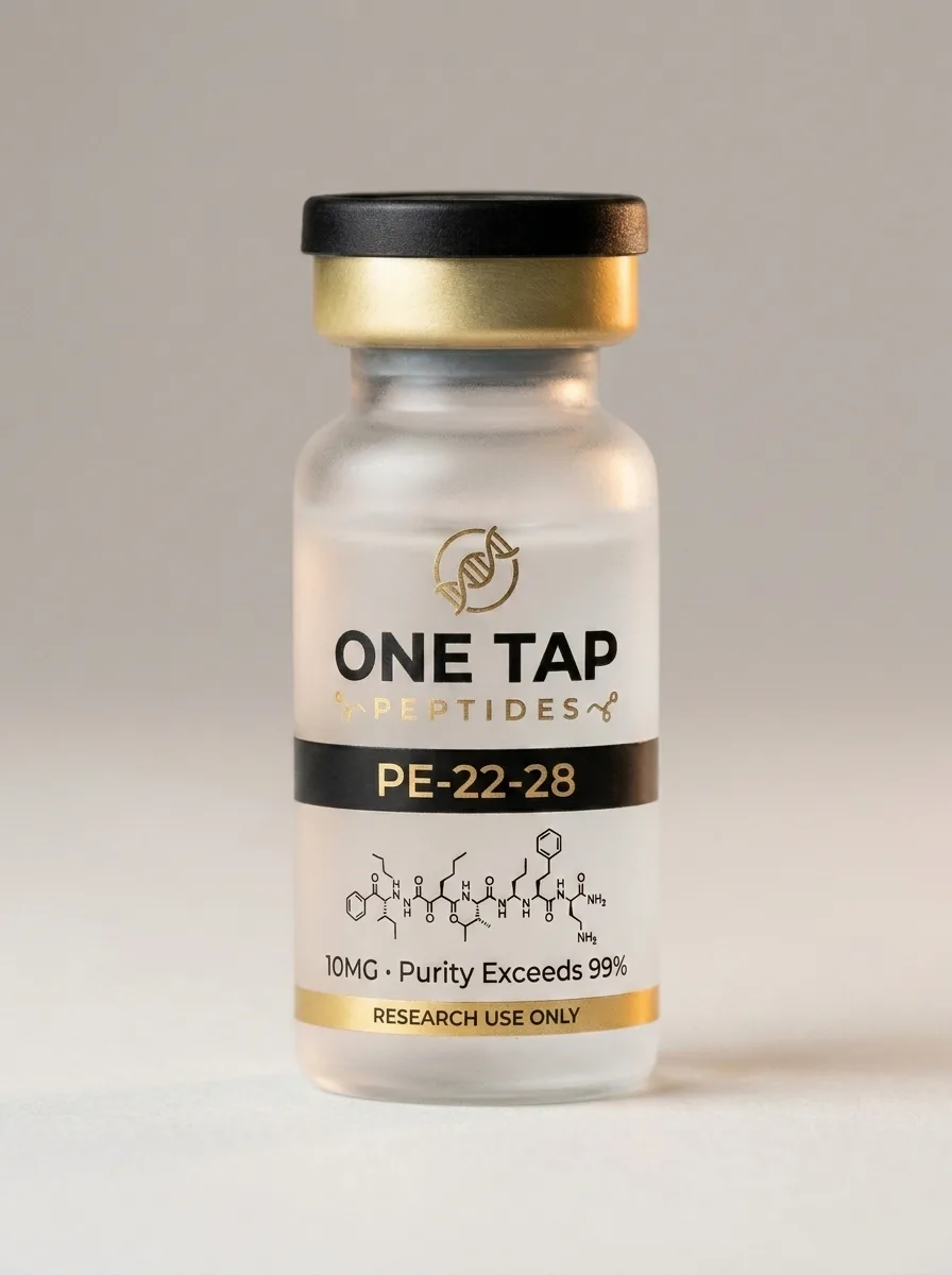 PE-22-28 research peptide vial — One Tap Peptides