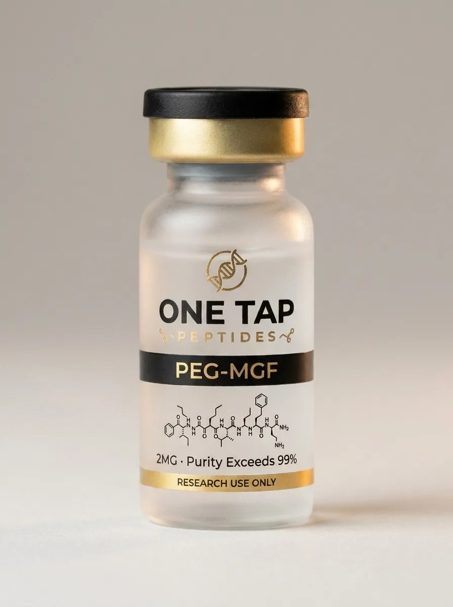 PEG-MGF research peptide vial — One Tap Peptides