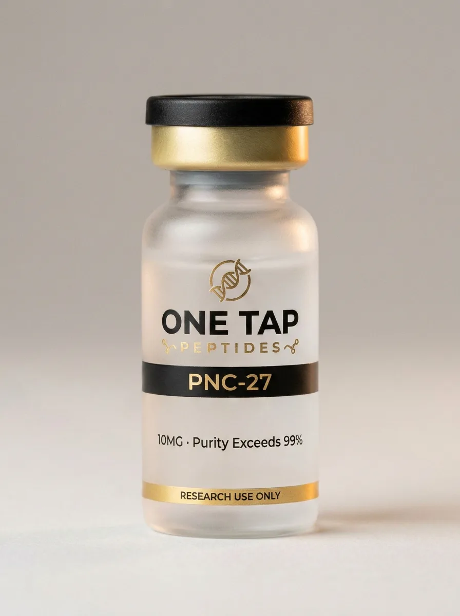 PNC-27 research peptide vial — One Tap Peptides