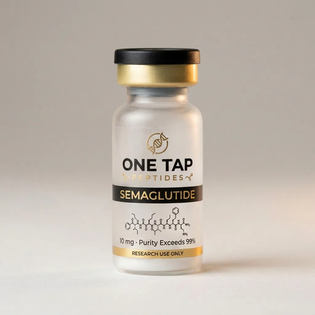 Semaglutide research peptide vial — One Tap Peptides